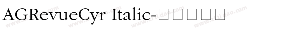 AGRevueCyr Italic字体转换